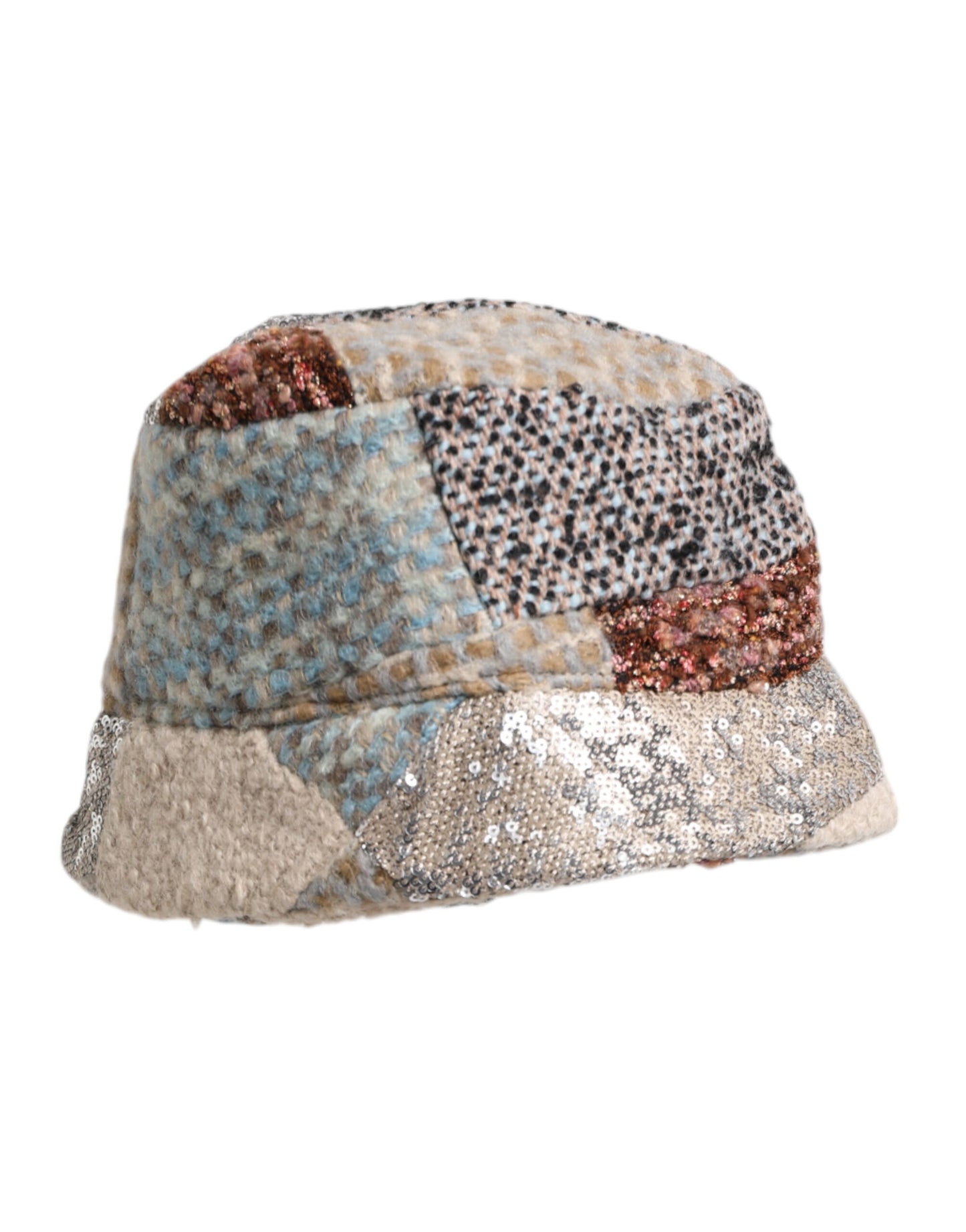 Dolce &amp; Gabbana Multicolor Patchwork Embellished Bucket Hat