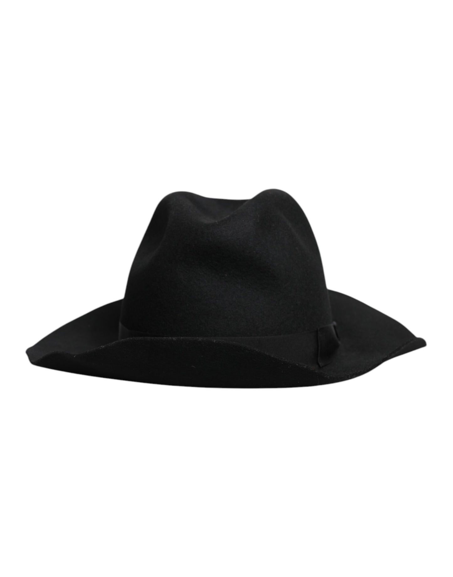 Dolce &amp; Gabbana Black Wide Brim Trilby Fedora Hat