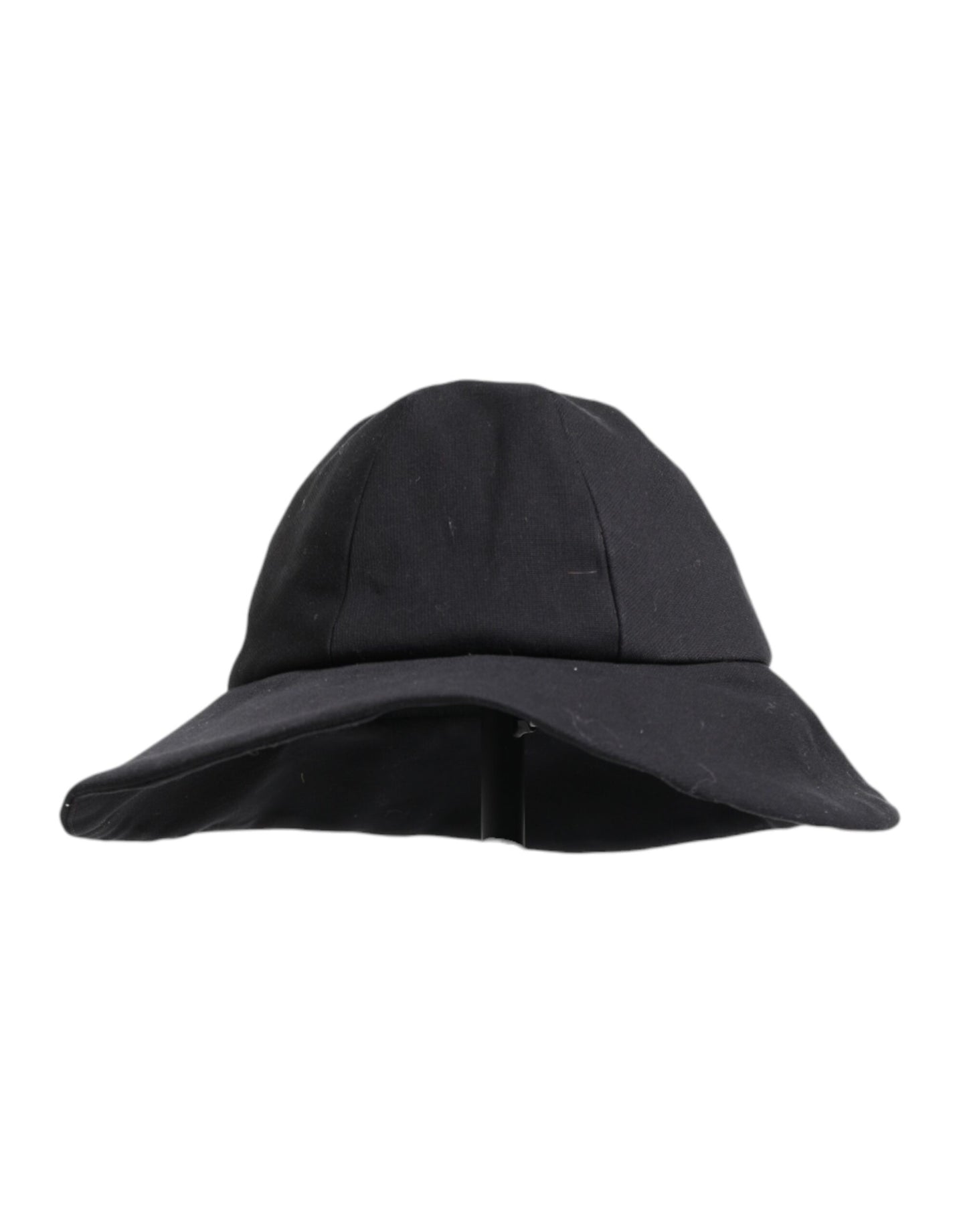 Dolce &amp; Gabbana Black Cotton Wide Brim Bucket Hat