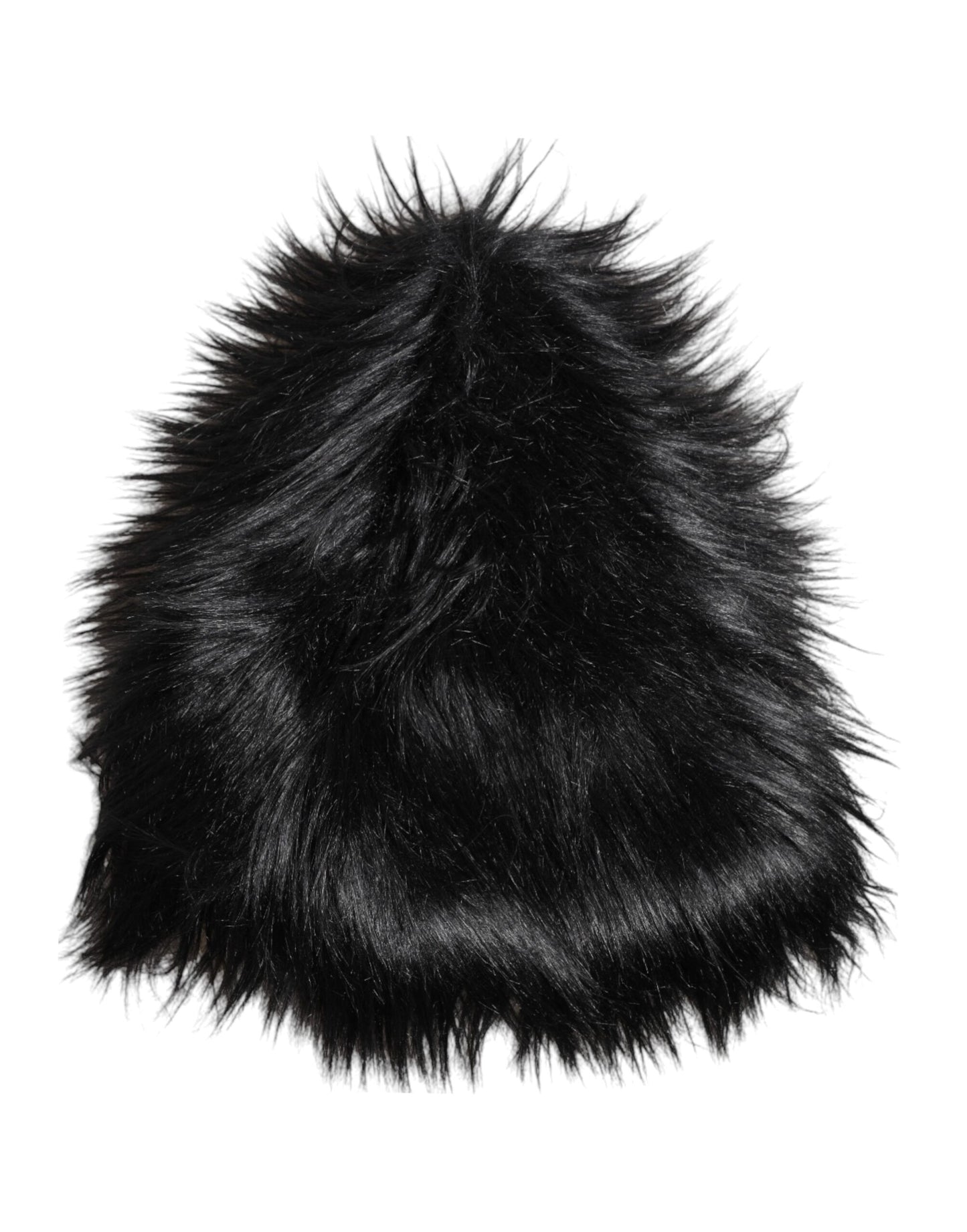 Dolce &amp; Gabbana Black Acrylic Fur Womens Bucket Hat
