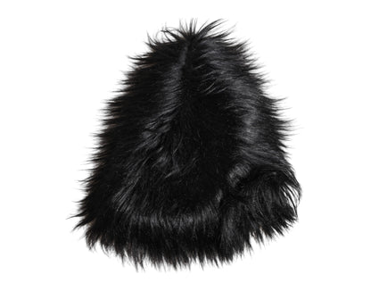 Dolce &amp; Gabbana Black Acrylic Fur Womens Bucket Hat