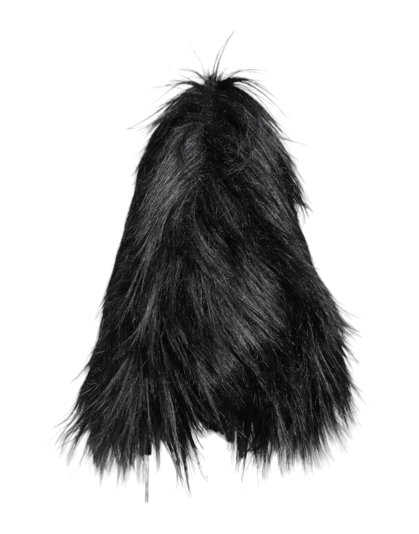 Dolce &amp; Gabbana Black Acrylic Fur Womens Bucket Hat
