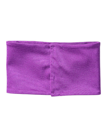 Dolce & Gabbana Purple Nylon Stretch Women Neck Warmer Scarf by Dolce & Gabbana