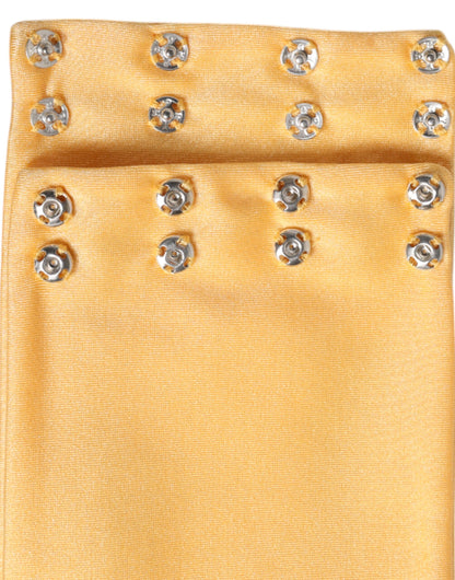 Dolce & Gabbana Yellow Nylon Stretch Women Neck Warmer Scarf by Dolce & Gabbana