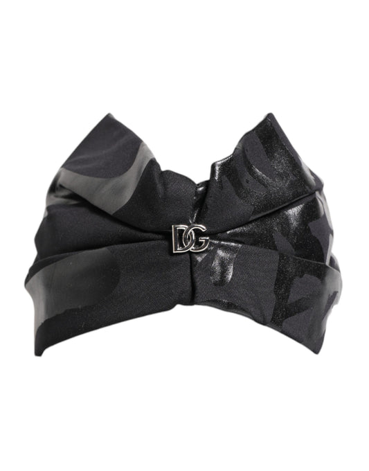 Casquette Dolce &amp; Gabbana en nylon extensible noir avec logo DG