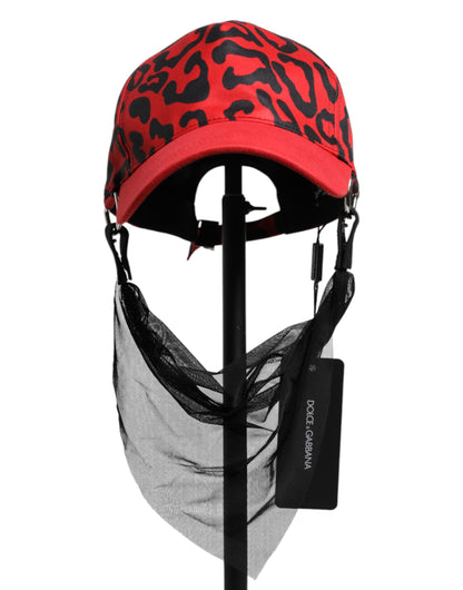 Dolce &amp; Gabbana Red Cotton 6 Panels Women Baseball Cap