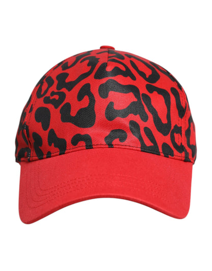 Dolce &amp; Gabbana Red Cotton 6 Panels Women Baseball Cap