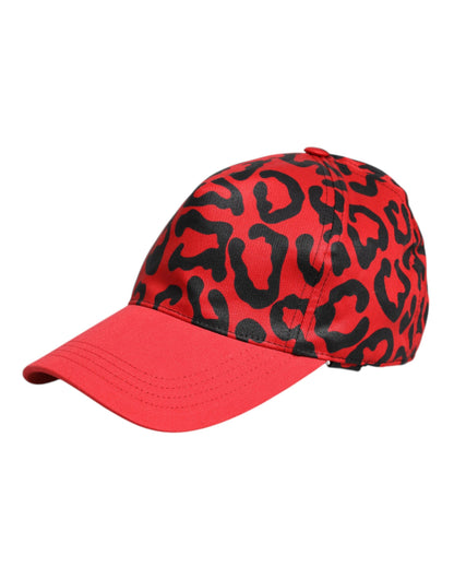Dolce &amp; Gabbana Red Cotton 6 Panels Women Baseball Cap