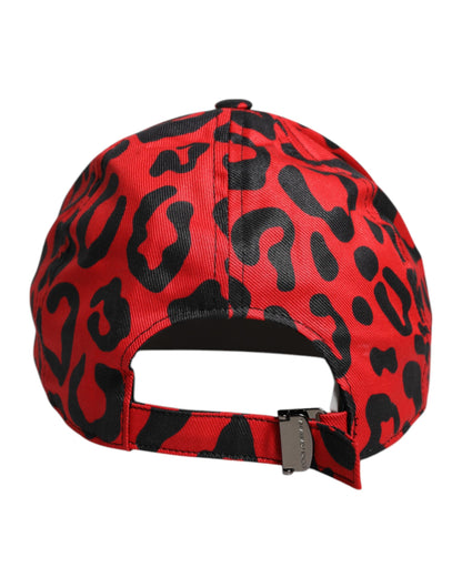 Dolce &amp; Gabbana Red Cotton 6 Panels Women Baseball Cap
