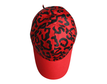 Dolce &amp; Gabbana Red Cotton 6 Panels Women Baseball Cap