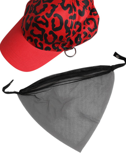 Dolce &amp; Gabbana Red Cotton 6 Panels Women Baseball Cap