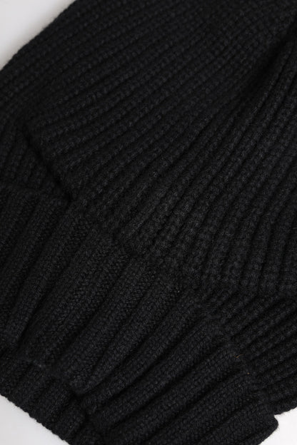 Bonnet d'hiver tricoté en cachemire noir Dolce &amp; Gabbana