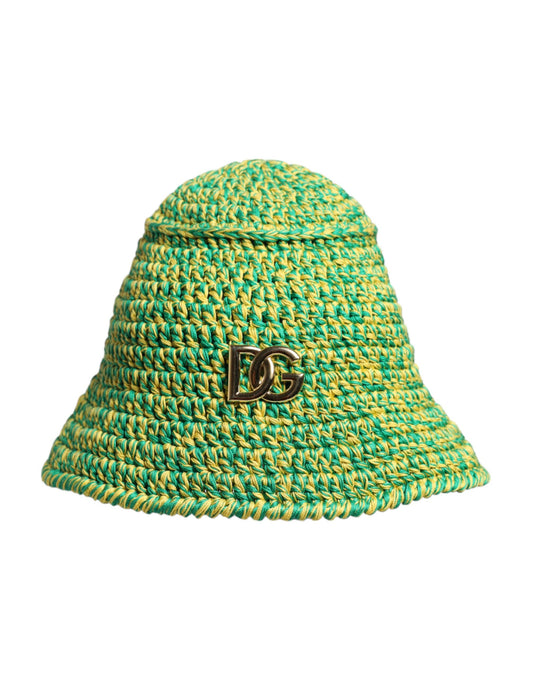 Bob Dolce &amp; Gabbana en coton vert crocheté avec logo DG