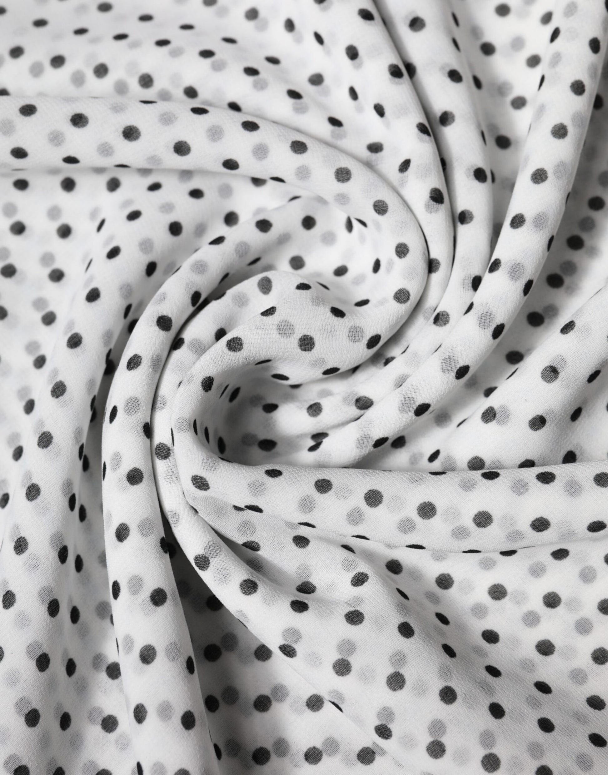 Dolce & Gabbana White Polka Dots Polyester Wrap Shawl Scarf by Dolce & Gabbana