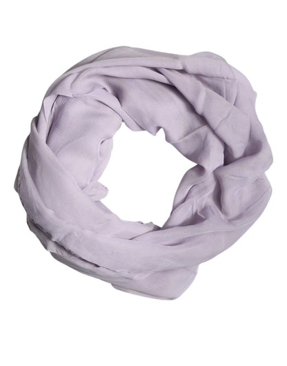 Dolce & Gabbana Purple Silk Rectangle Wrap Shawl Scarf by Dolce & Gabbana