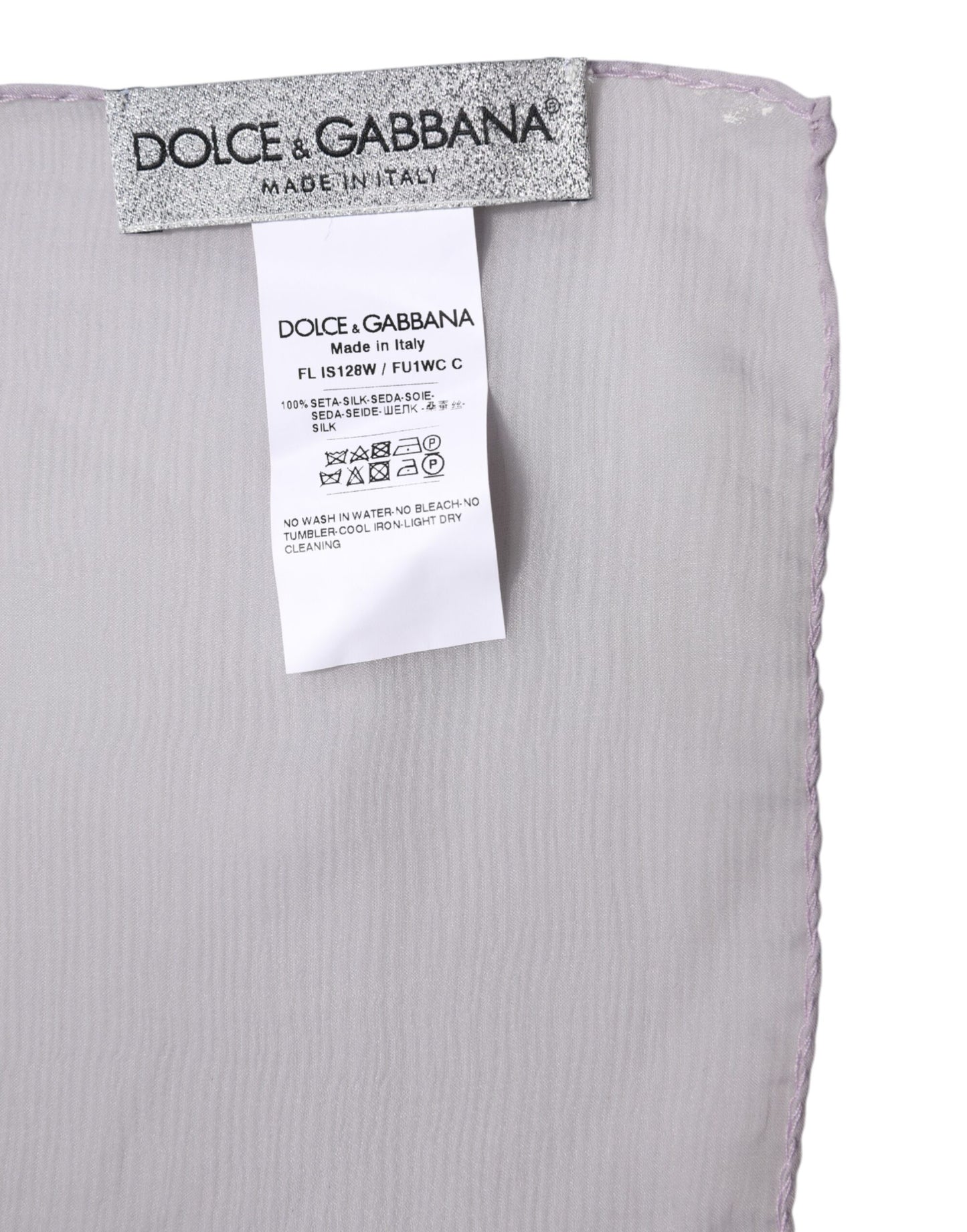 Dolce & Gabbana Purple Silk Rectangle Wrap Shawl Scarf by Dolce & Gabbana