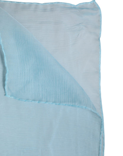 Dolce & Gabbana Light Blue Silk Rectangle Wrap Shawl Scarf by Dolce & Gabbana
