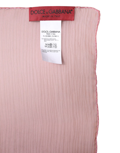 Dolce & Gabbana Pink Silk Rectangle Women Wrap Shawl Scarf by Dolce & Gabbana