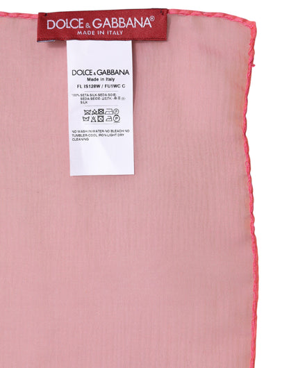 Dolce & Gabbana Pink Silk Rectangle Women Wrap Shawl Scarf by Dolce & Gabbana