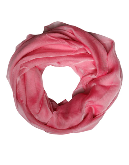 Dolce & Gabbana Pink Silk Rectangle Women Wrap Shawl Scarf by Dolce & Gabbana