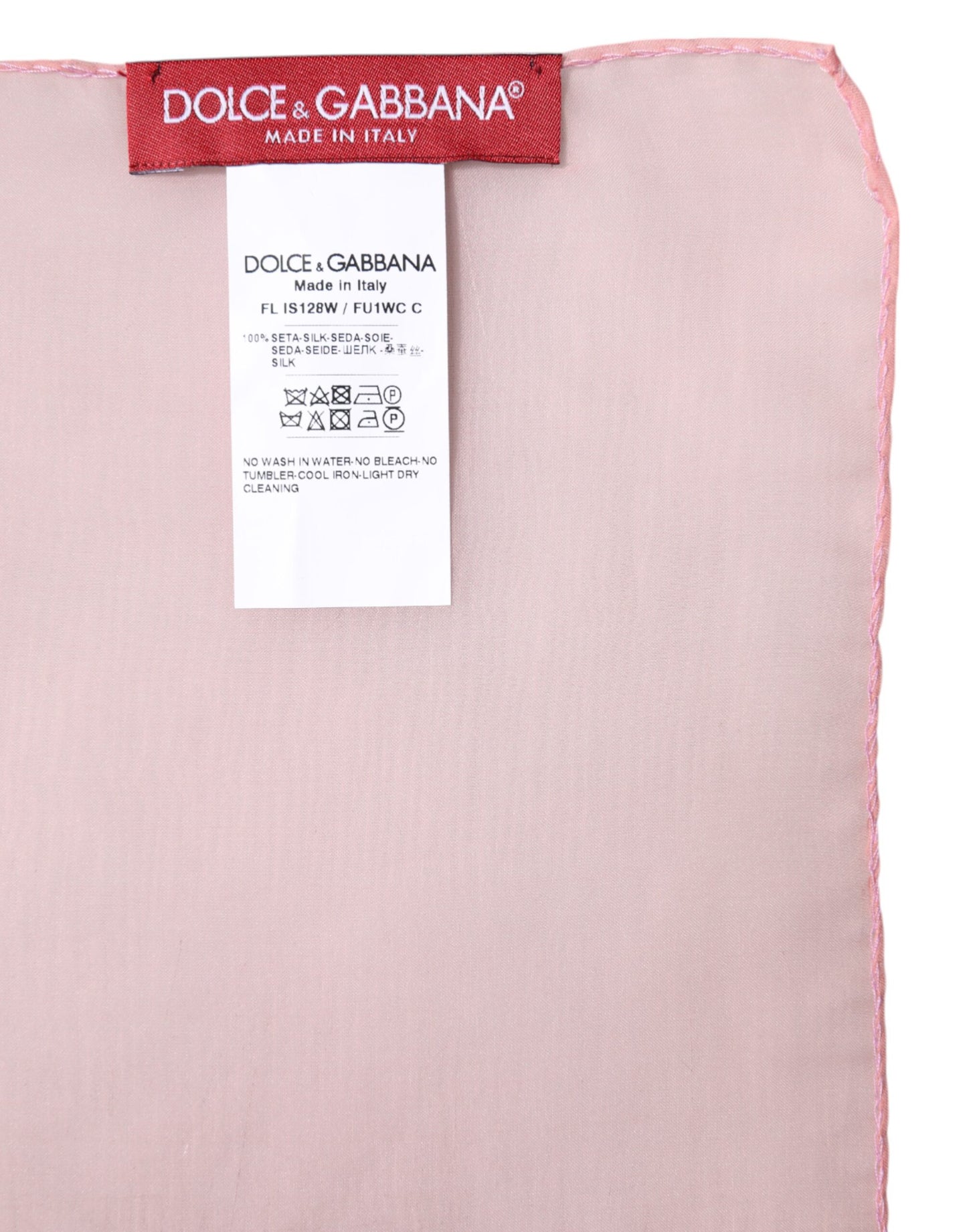 Dolce & Gabbana Pink Silk Rectangle Women Wrap Shawl Scarf by Dolce & Gabbana