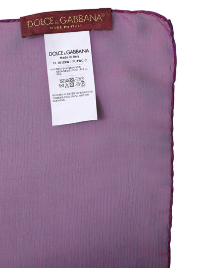 Dolce & Gabbana Purple Silk Rectangle Wrap Shawl Scarf by Dolce & Gabbana