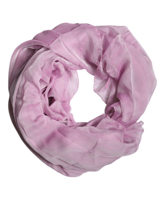 Dolce & Gabbana Pink Silk Rectangle Women Wrap Shawl Scarf by Dolce & Gabbana