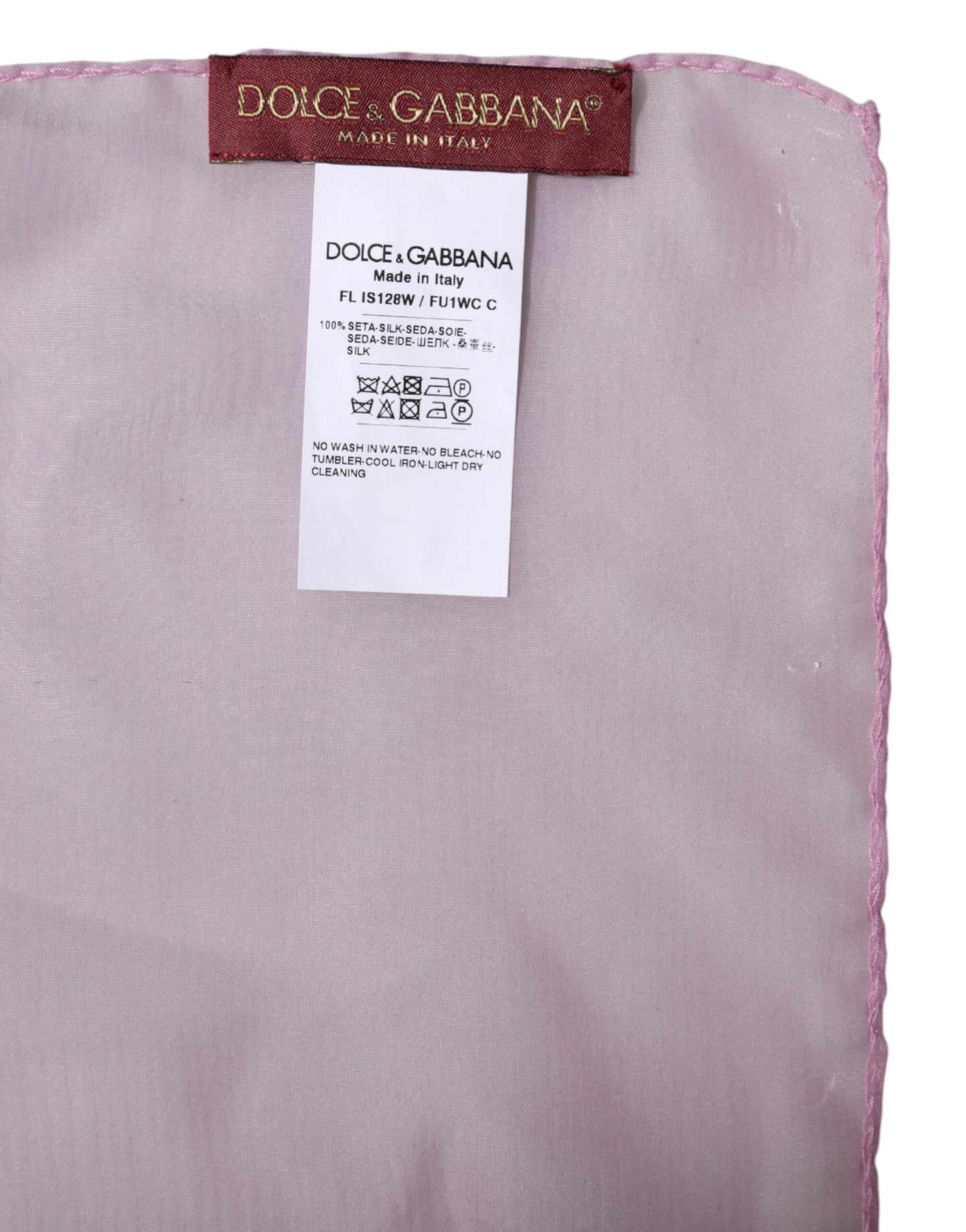 Dolce & Gabbana Pink Silk Rectangle Women Wrap Shawl Scarf by Dolce & Gabbana