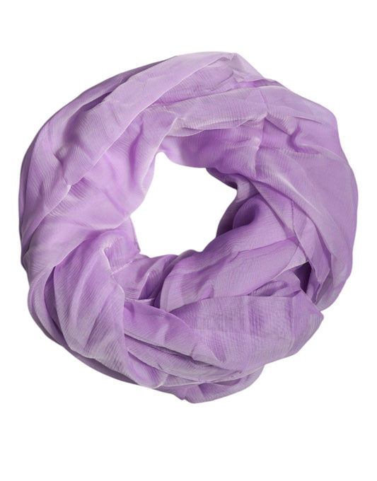 Dolce & Gabbana Purple Silk Rectangle Wrap Shawl Scarf by Dolce & Gabbana