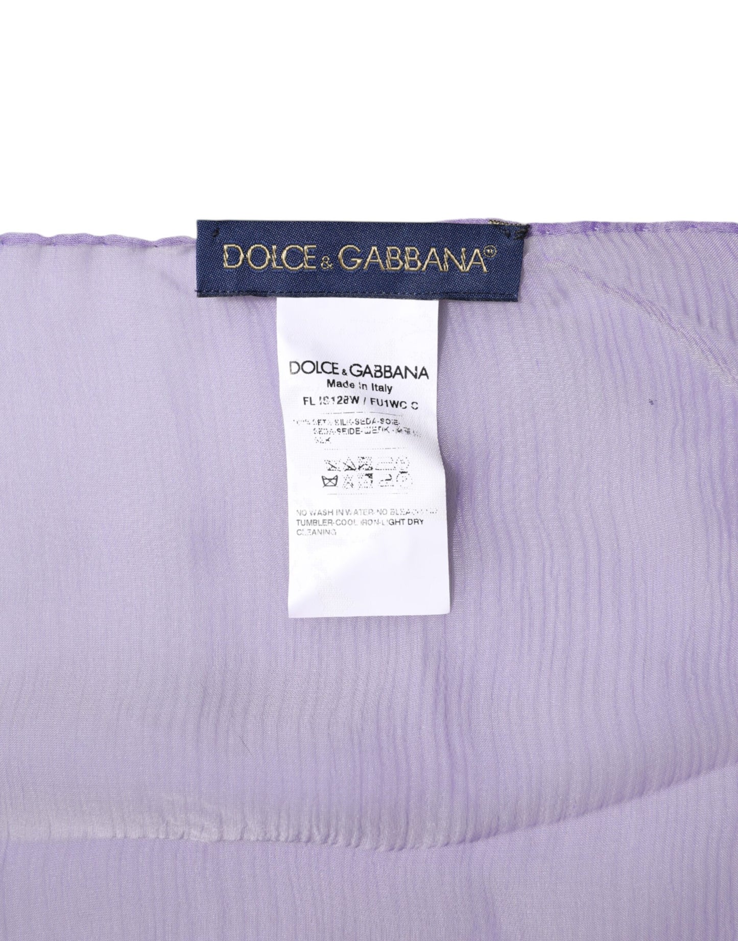Dolce & Gabbana Purple Silk Rectangle Wrap Shawl Scarf by Dolce & Gabbana