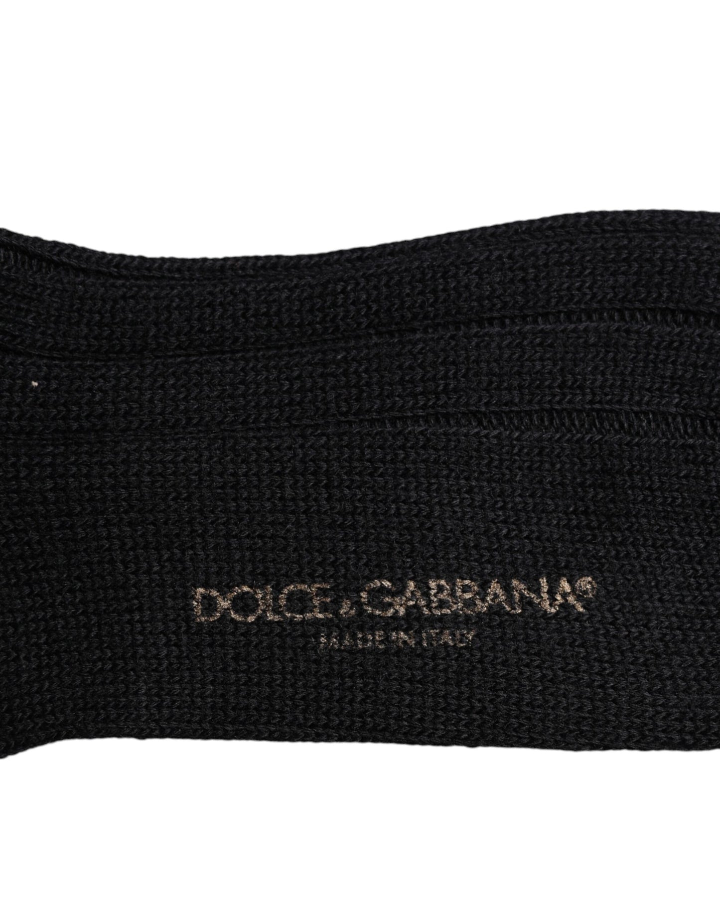 Dolce &amp; Gabbana Black DG Logo Print Over The Calf Socks