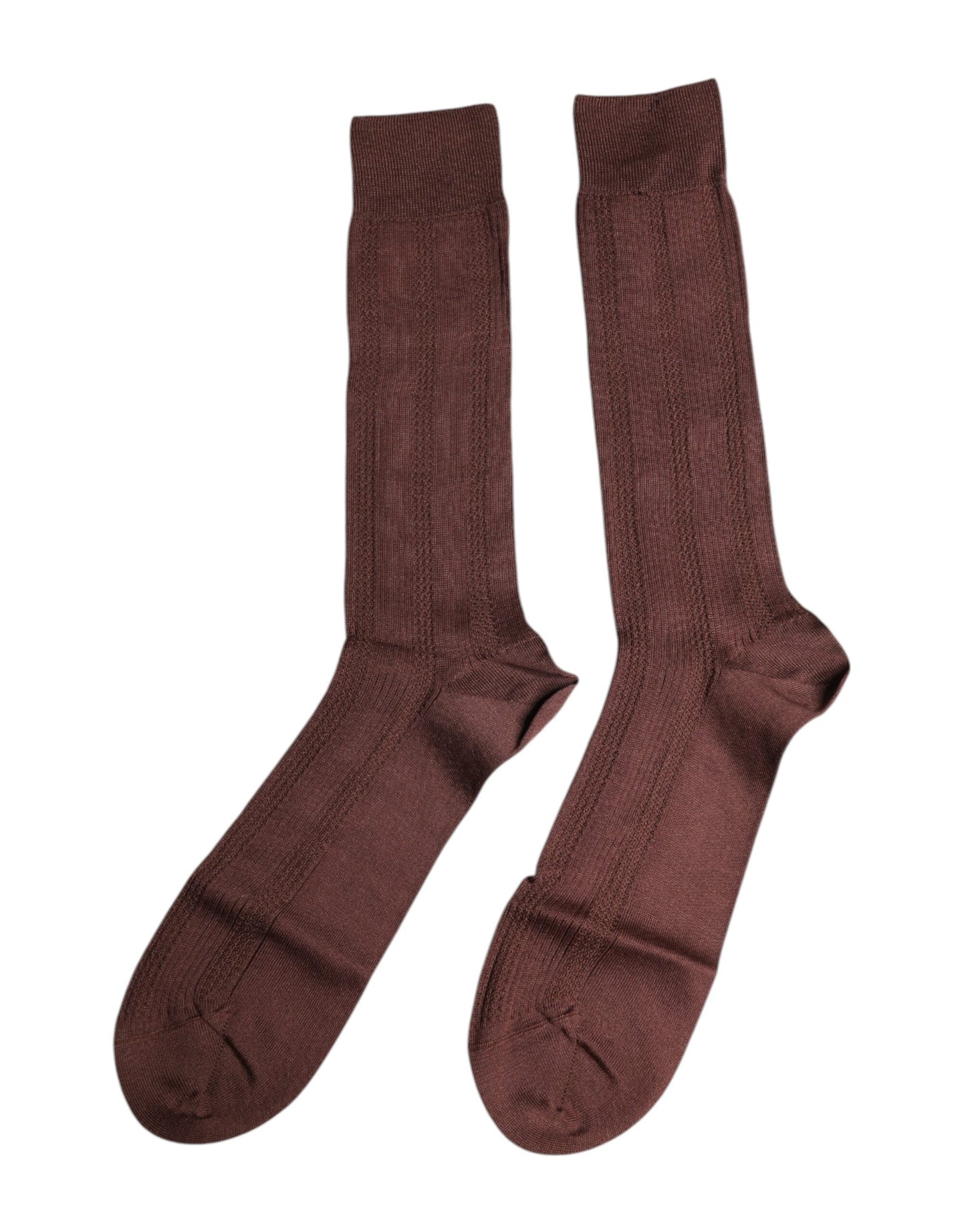 Chaussettes mi-mollet extensibles marron à imprimé logo Dolce &amp; Gabbana