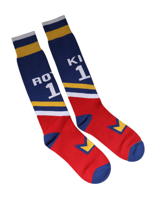 Chaussettes montantes en coton stretch multicolore Dolce &amp; Gabbana
