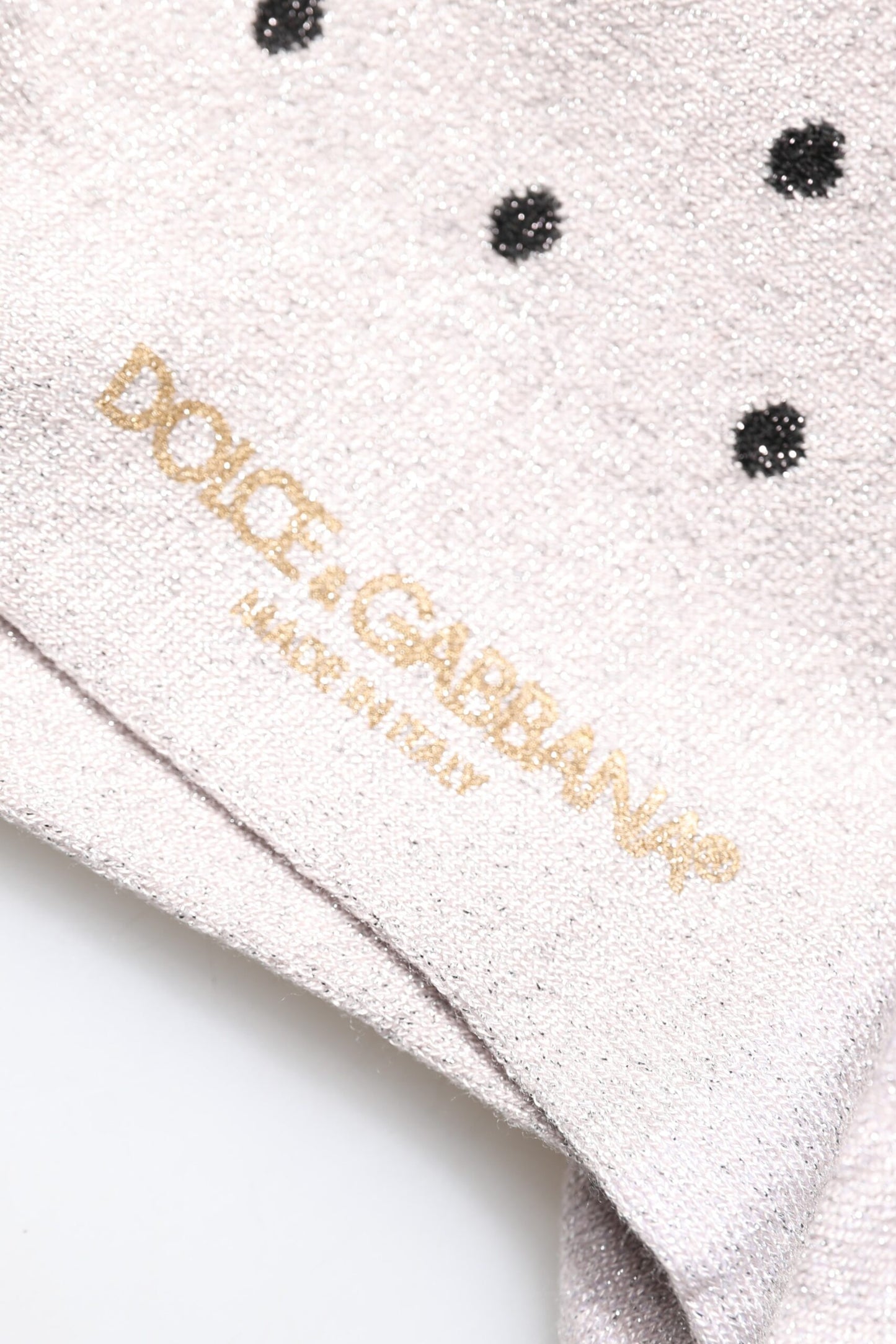 Chaussettes à pois en viscose stretch grise Dolce &amp; Gabbana