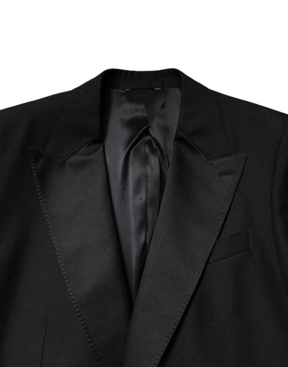 Blazer simple boutonnage en laine noire Dolce &amp; Gabbana