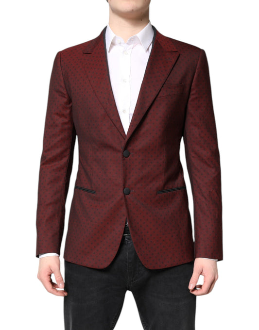 Dolce &amp; Gabbana Veste blazer slim en laine marron pour homme