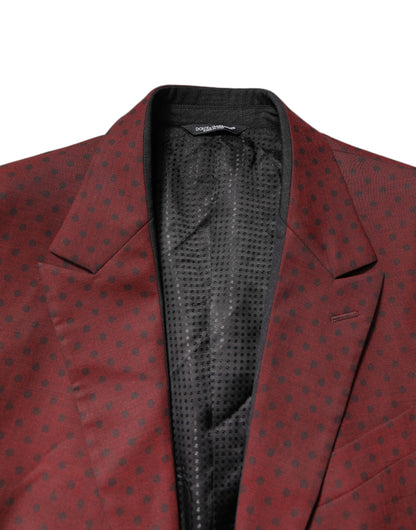 Dolce &amp; Gabbana Veste blazer slim en laine marron pour homme