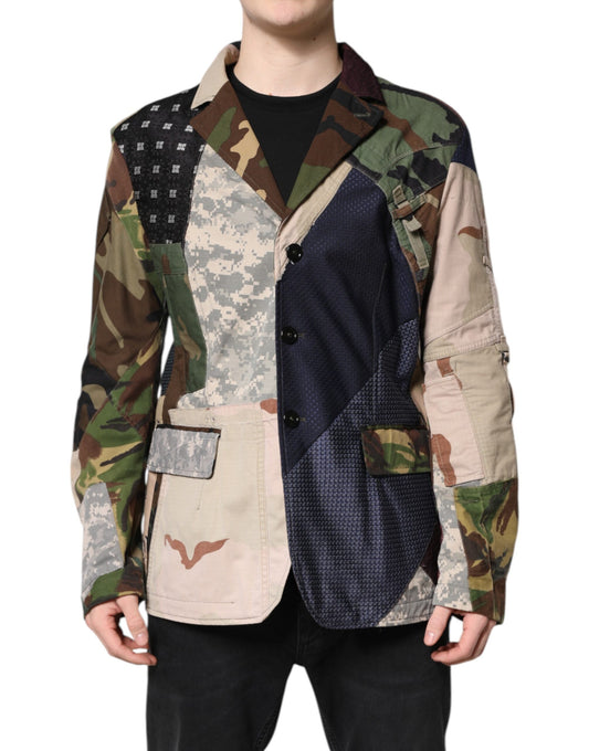 Blazer patchwork camouflage multicolore Dolce &amp; Gabbana