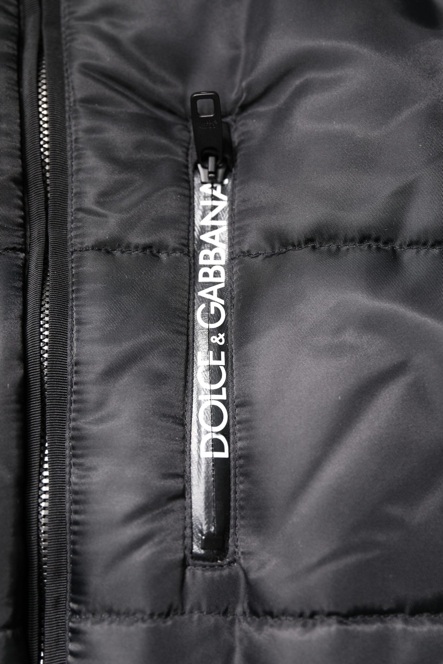 Dolce &amp; Gabbana Black Hooded Parka Coat Winter Jacket