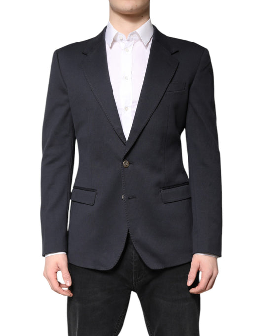 Dolce &amp; Gabbana Veste en coton bleu foncé pour homme