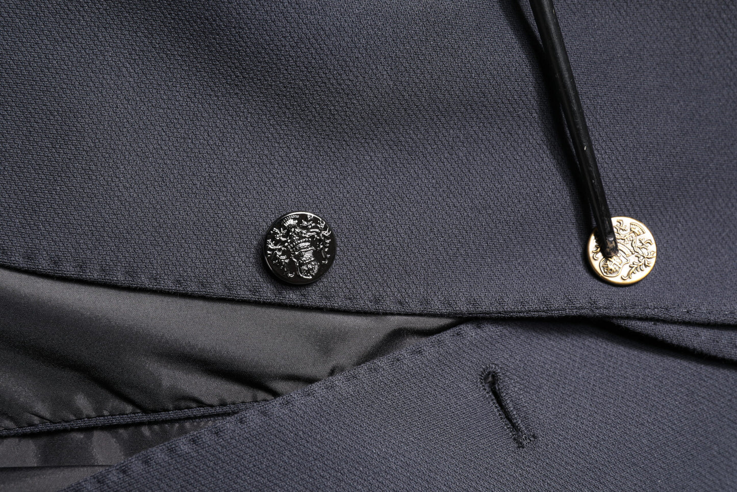 Dolce &amp; Gabbana Veste en coton bleu foncé pour homme