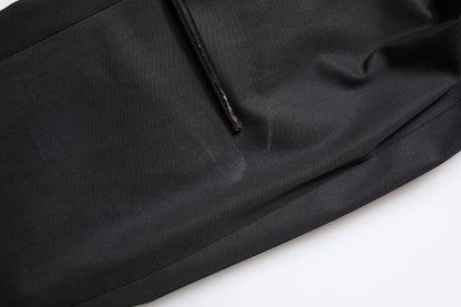 Blazer simple boutonnage en coton noir Dolce &amp; Gabbana pour homme