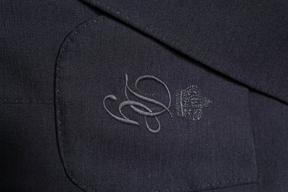 Blazer de costume à simple boutonnage en laine noire Dolce &amp; Gabbana