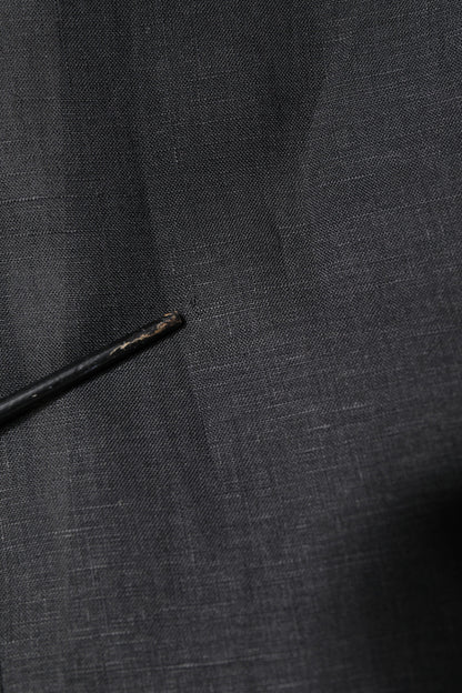 Blazer simple boutonnage en lin noir Dolce &amp; Gabbana pour homme