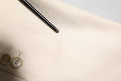 Blazer croisé en cachemire beige Dolce &amp; Gabbana