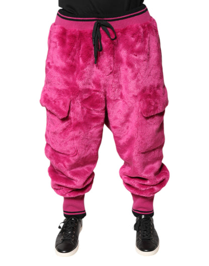 Dolce & Gabbana Pink Acrylic Cargo Jogging Sweatpants Pants by Dolce & Gabbana