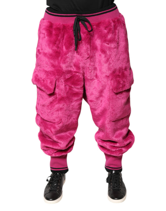 Dolce & Gabbana Pink Acrylic Cargo Jogging Sweatpants Pants by Dolce & Gabbana