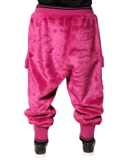 Dolce & Gabbana Pink Acrylic Cargo Jogging Sweatpants Pants by Dolce & Gabbana