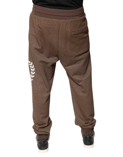Dolce & Gabbana Brown Cotton Jogger Sweatpants Pants by Dolce & Gabbana