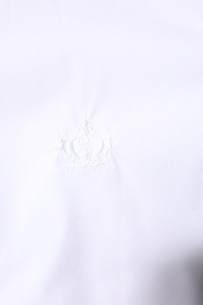 Dolce & Gabbana White Cotton GOLD Men Dress Formal Shirt by Dolce & Gabbana